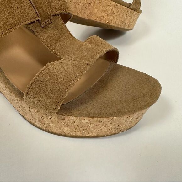 UGG Women’s Whitney Cork Wedge Platform Sandals in Chestnut Suede Size 9.5 - Picture 9 of 15